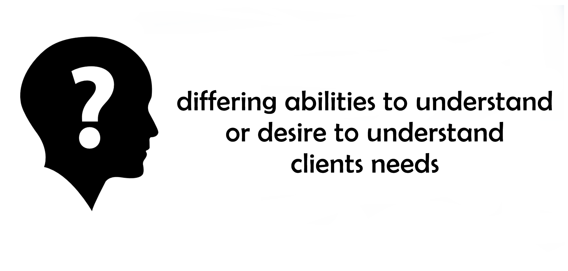 differing desire to understand clients needs